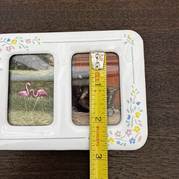 Two Vtg Mini Intercraft Picture Frames Japan Floral Ceramic Easel Back Cottage - Picture 12 of 16
